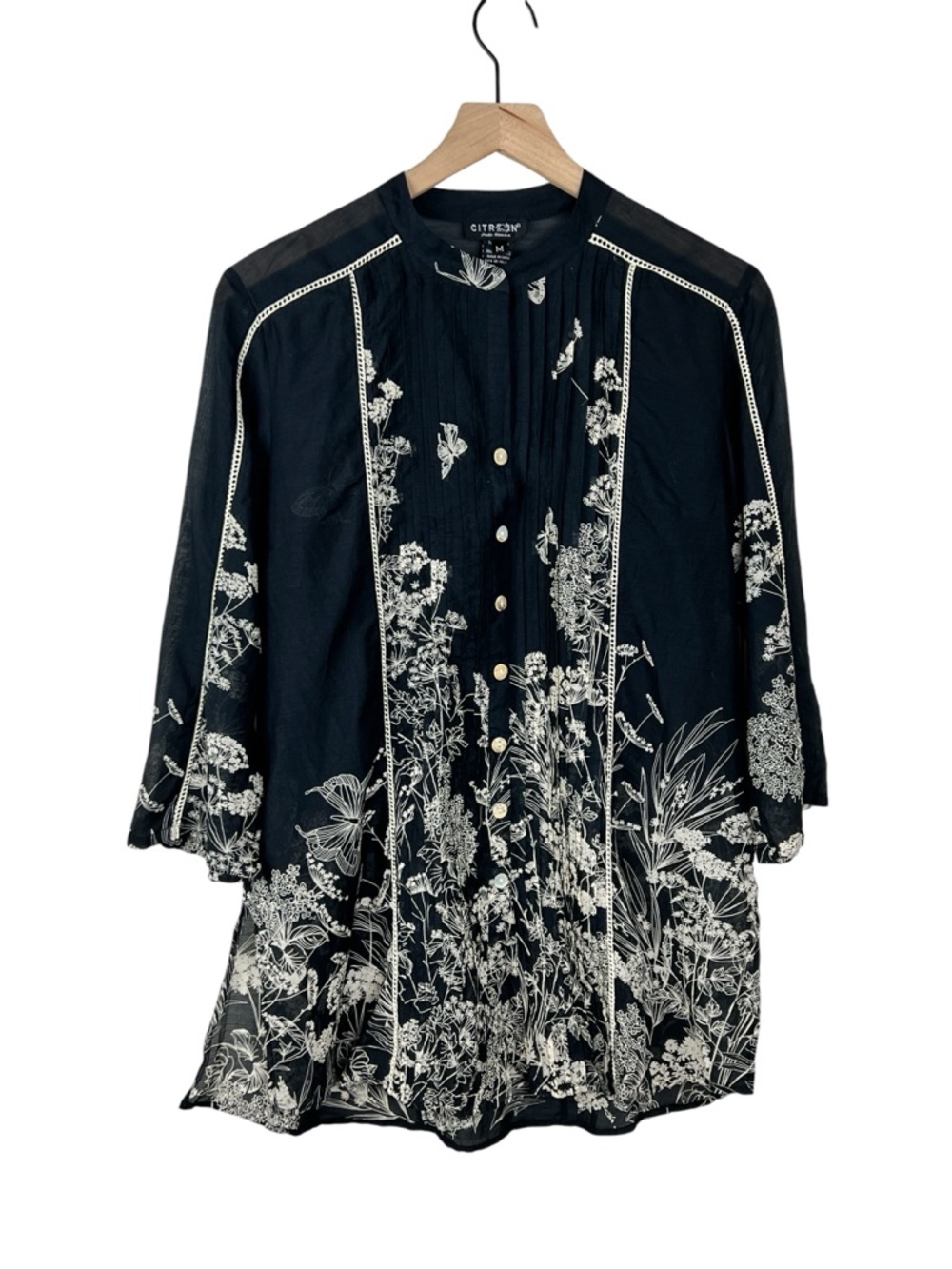 Citron Santa Monica Butterfly Print Tunic Top